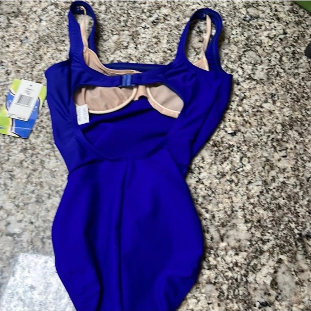 Speedo One Piece Bathing Suit Size 6 Blue NWT-New with Tags - Picture 3 of 5